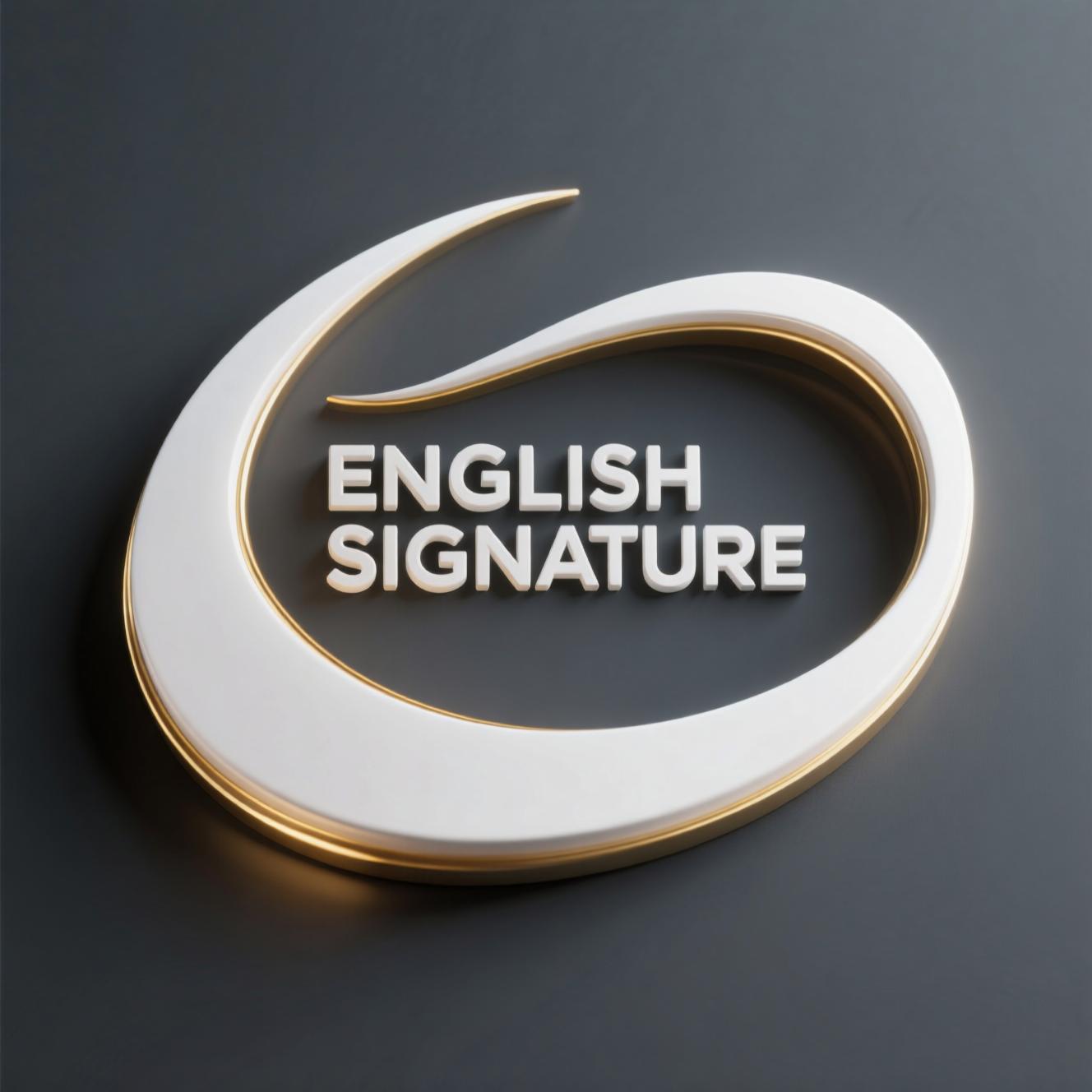 ENGLISH SIGNATURE — погружение